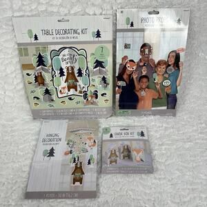 Woodland Baby Shower Boy Girl‎ Bear*Fox*Porcupine*squirrel 29 Piece Decorations